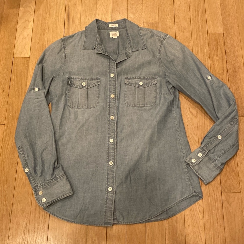 JCrew denim button down shirt